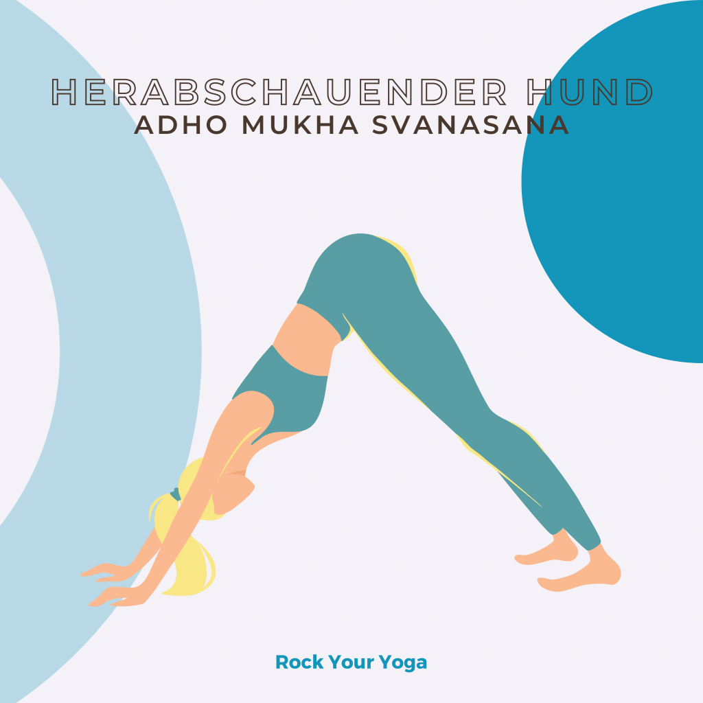 Lernkarte Adho Mukha Svanasana 1 - Rock Your Yoga