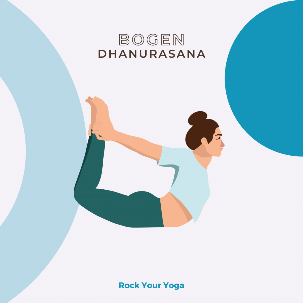 Lernkarte Dhanurasana 1 - Rock Your Yoga