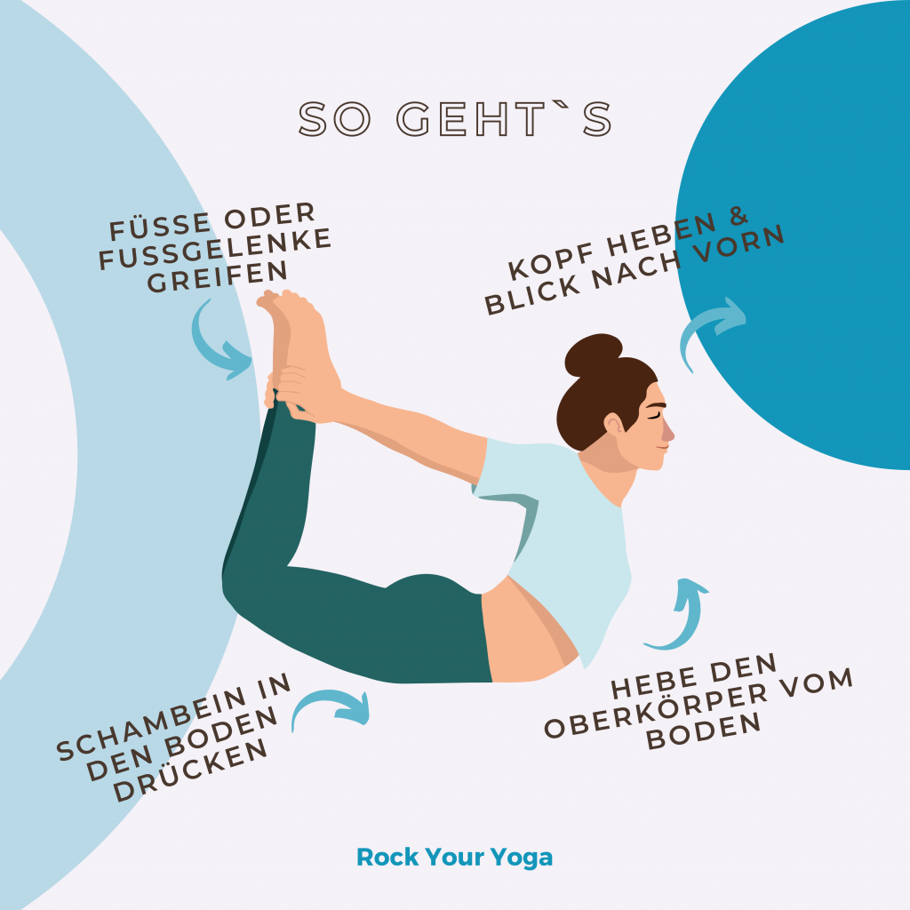 Lernkarte Dhanurasana 2 - Rock Your Yoga