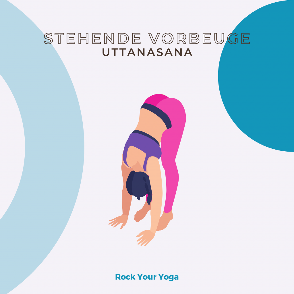 Lernkarte Uttanasana 1 - Rock Your Yoga
