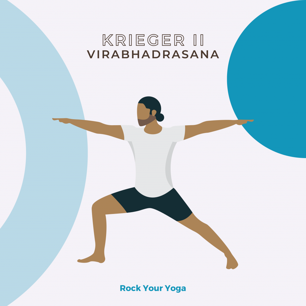 Lernkarte Virabhadrasana II 1 - Rock Your Yoga