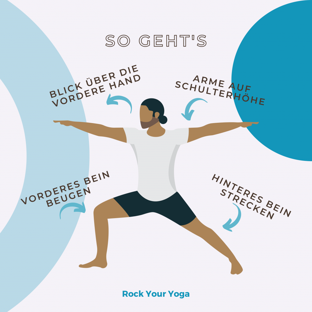 Lernkarte Virabhadrasana II 2 - Rock Your Yoga