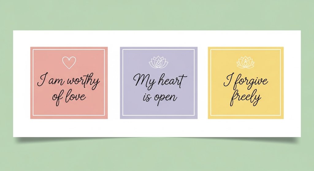 Drei inspirierende Affirmationen zur Öffnung des Herzchakras.